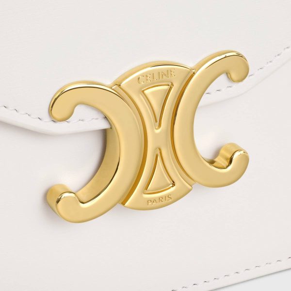 Celine Women Margo Wallet On Chain Margo In Shiny Calfskin Rice