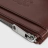 Chestnut Coin And Card Holders Men Zipped Card Holder In Satinated Calfskin With Triomphe Embossed Celine