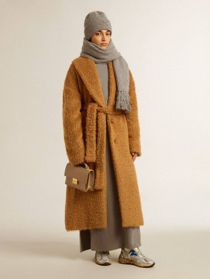 Coats & Jackets Golden Goose Women's Coat With Shawl Collar In Tobacco Tobacco Women