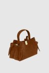 Cognac Yuzefi Mini Gyoza - Cognac Suede Crossbody Bags Women
