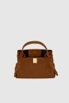 Cognac Yuzefi Mini Gyoza - Cognac Suede Crossbody Bags Women