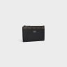 Coin And Card Holders Black Men Celine Zipped Card Holder In Triomphe Canvas And Lambskin