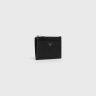 Coin And Card Holders Men Zipped Card Holder In Grained Calfskin Celine Black