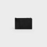 Coin And Card Holders Men Zipped Card Holder In Grained Calfskin Celine Black