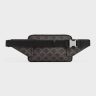 Cross-Body Bags Black Men Celine Belt Bag In Triomphe Canvas And Calfskin