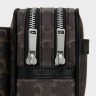 Cross-Body Bags Black Men Celine Belt Bag In Triomphe Canvas And Calfskin