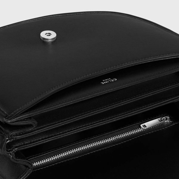 Cross-Body Bags Celine Men Black Medium Besace Triomphe In Supple Natural Calfskin
