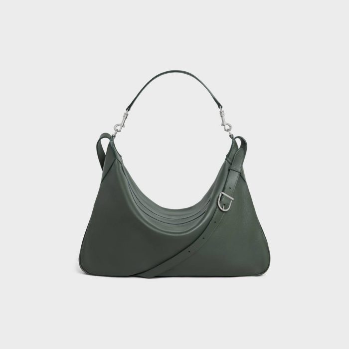 Cross-Body Bags Large Strap Romy In Supple Grained Calfskin Dark Army Celine Men