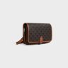 Cross-Body Bags Tan Celine Small Folco Messenger In Triomphe Canvas And Calfskin Men