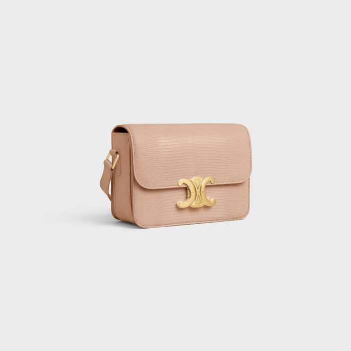 Cross-Body Bags Teen Triomphe Bag In Lizard Soft Peach Celine Women