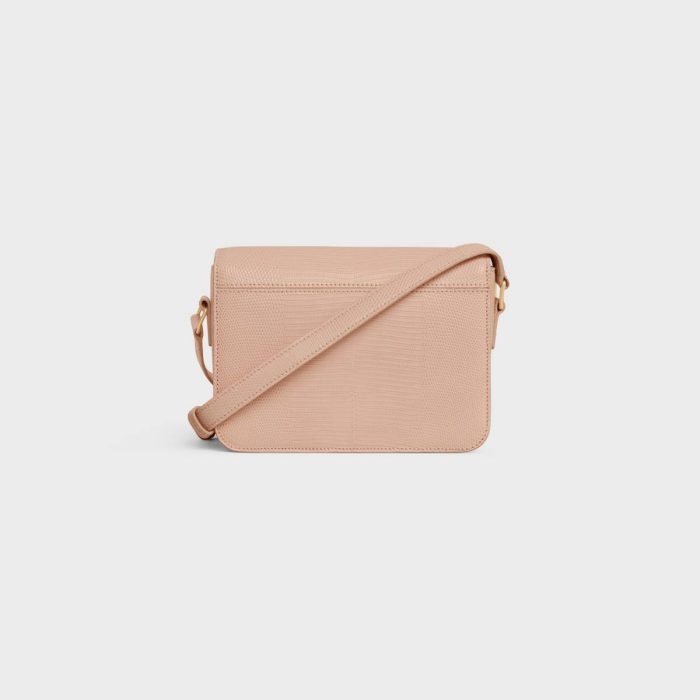 Cross-Body Bags Teen Triomphe Bag In Lizard Soft Peach Celine Women