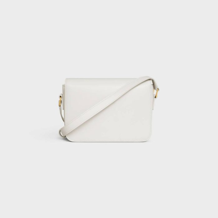 Cross-Body Bags White Celine Teen Triomphe Bag In Shiny Calfskin Women