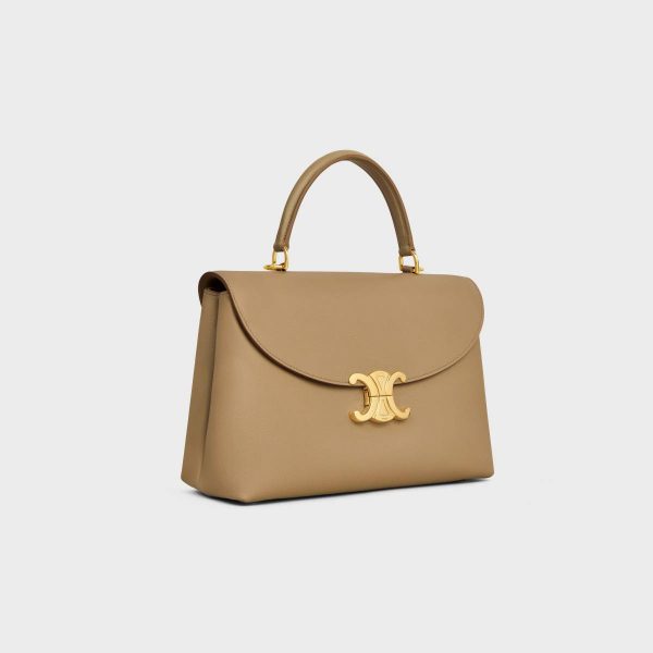 Cross-Body Bags Women Medium Nino Bag In Supple Grained Calfskin Smoked Brown Celine