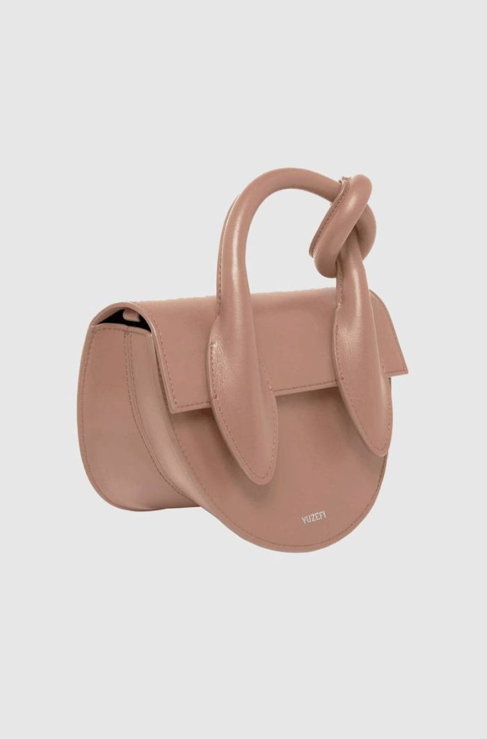 Crossbody Bags Blush Yuzefi Women Pretzel - Blush Smooth Leather