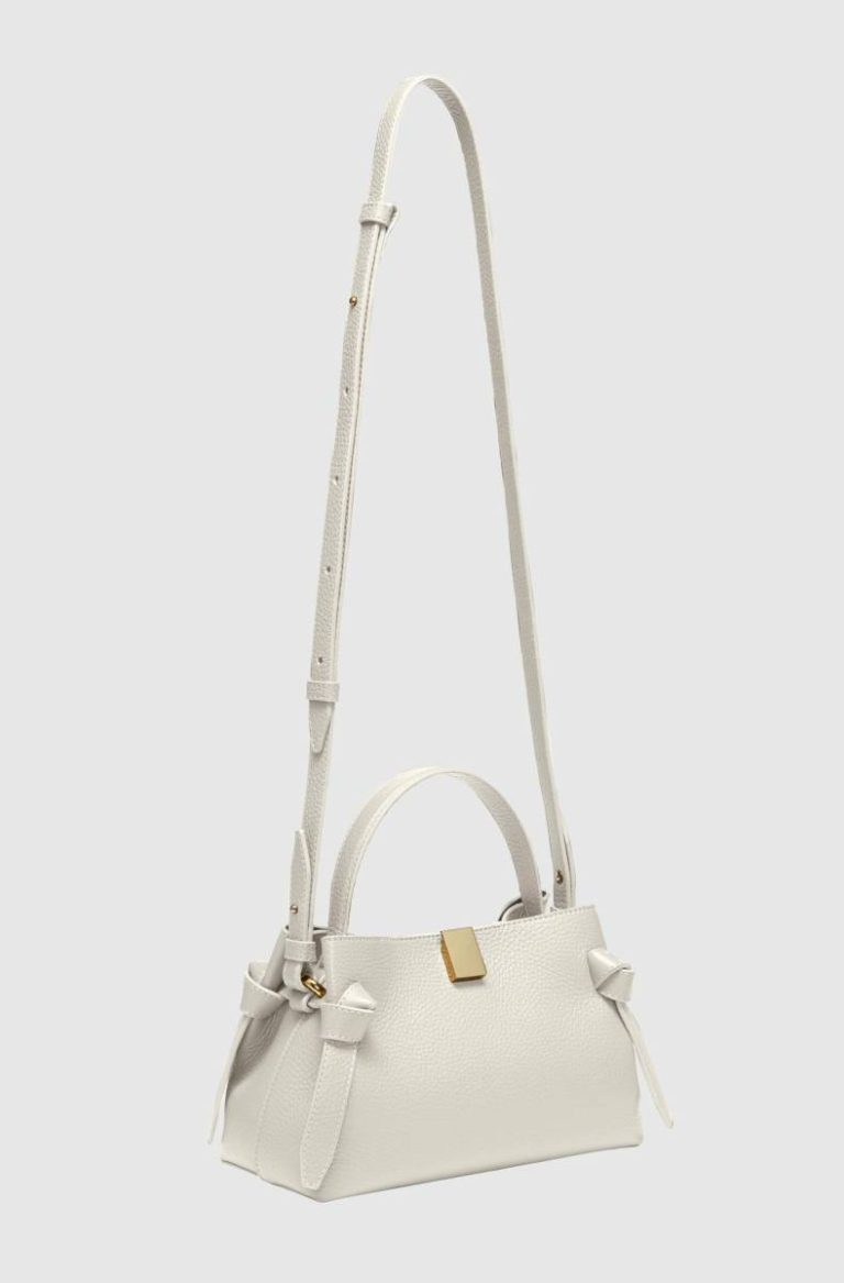 Crossbody Bags Cream Mini Gyoza - Cream Pebble Grained Leather Women Yuzefi