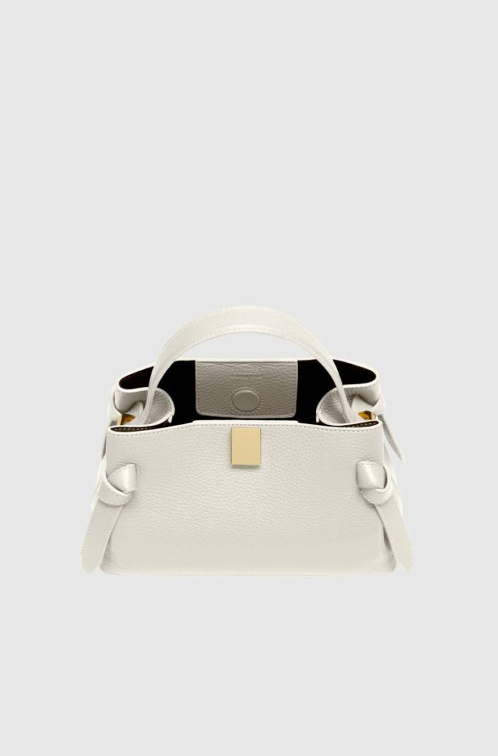Crossbody Bags Cream Mini Gyoza - Cream Pebble Grained Leather Women Yuzefi