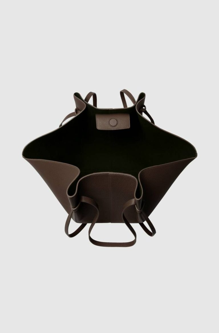 Espresso Large Mochi - Espresso Pebble Grain Leather Tote Bags Yuzefi Women