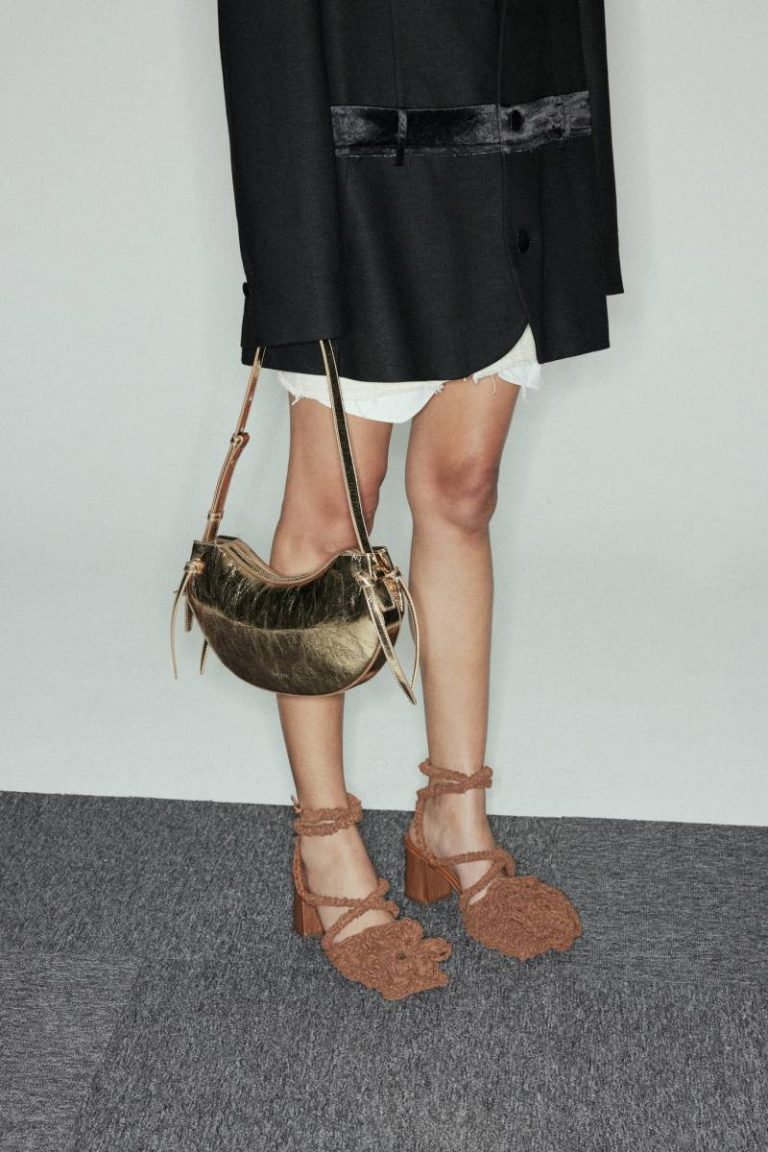 Fortune Cookie - Gold Cracked Leather Women Shoulder Bags Yuzefi