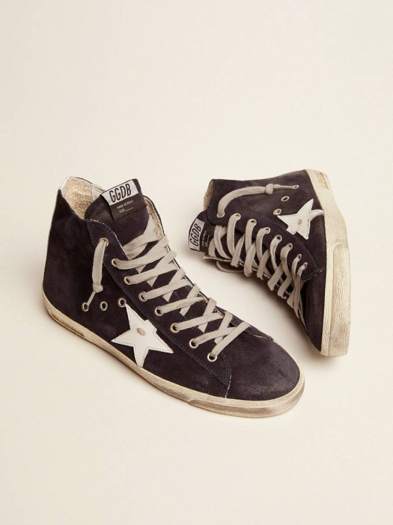 Francy Golden Goose Men's Francy In Leather With Leather Star And Heel Tab Men