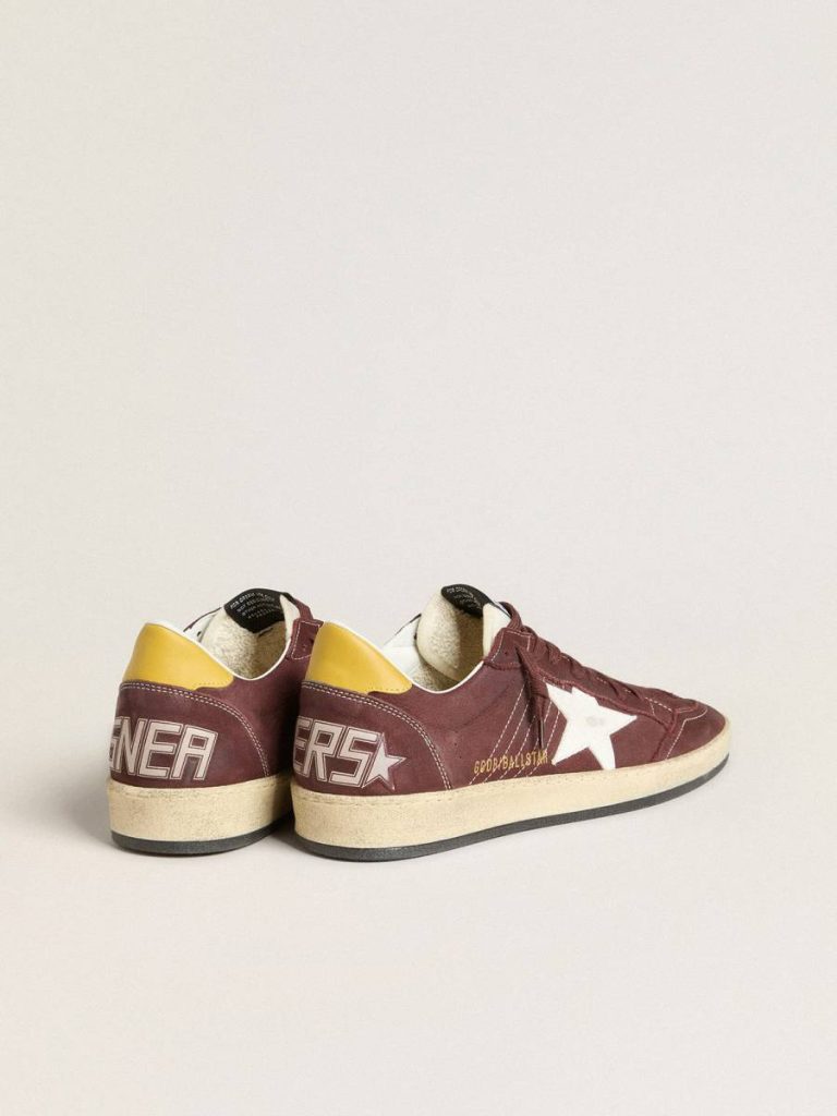 Golden Goose Ball Star Men Men's Ball Star In Chocolate Nubuck With Leather Star And Heel Tab
