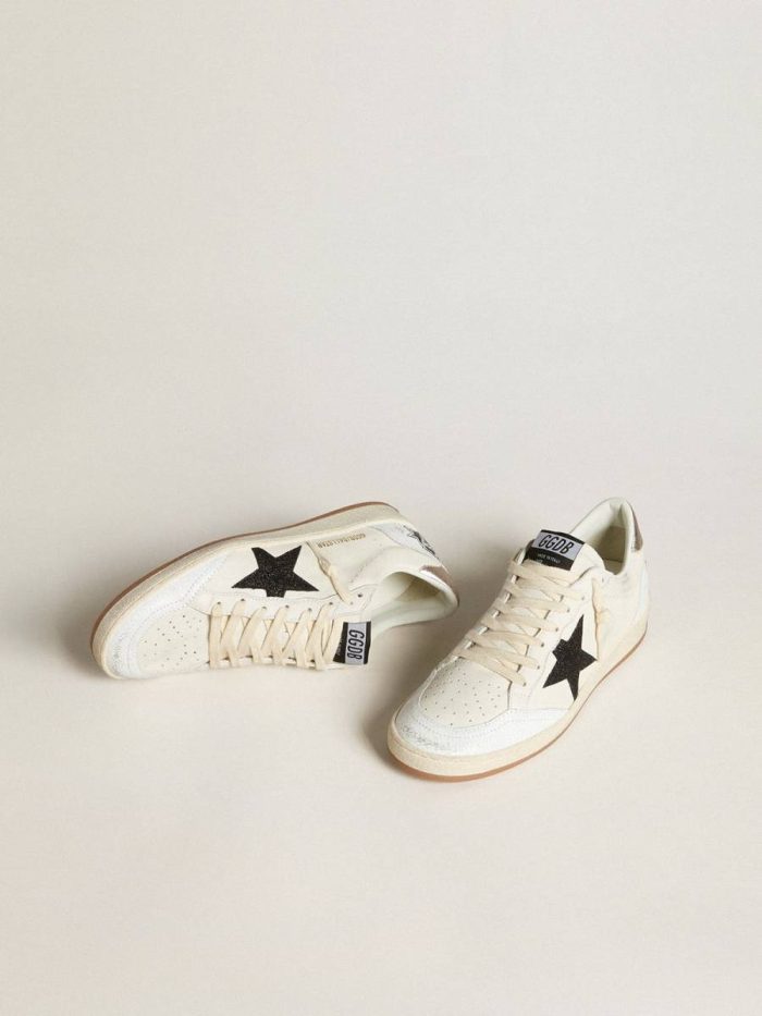 Golden Goose Ball Star Women's Ball Star In Nappa With Glitter Star And Metallic Nappa Heel Tab Women