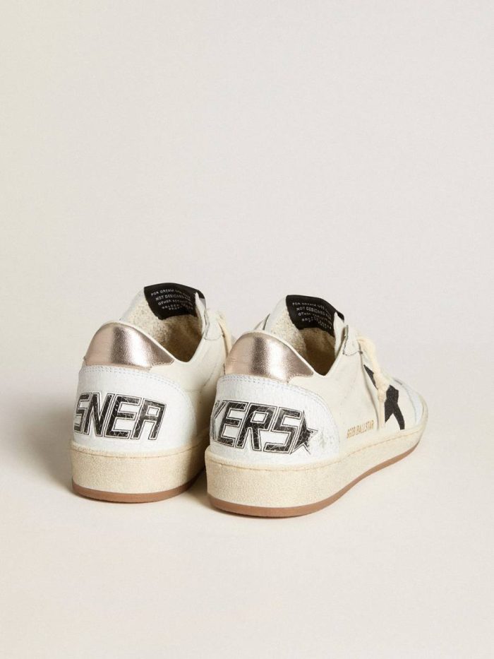 Golden Goose Ball Star Women's Ball Star In Nappa With Glitter Star And Metallic Nappa Heel Tab Women