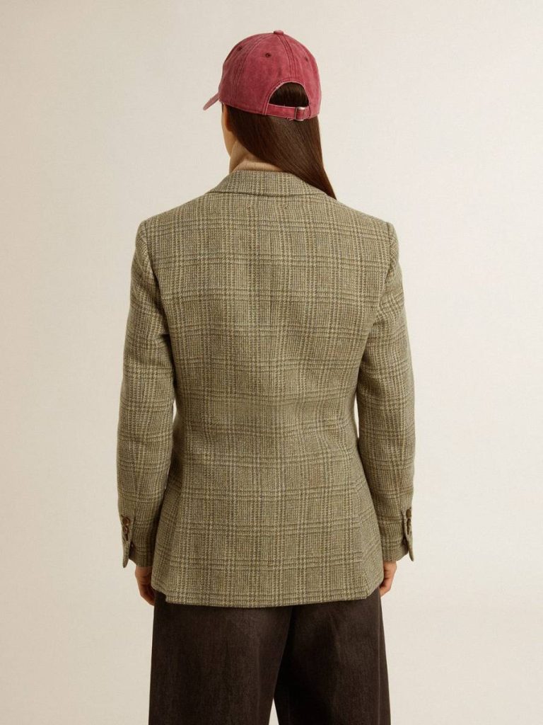 Golden Goose Blazers Women's Double-Breasted Blazer In Shetland Wool Women Sage