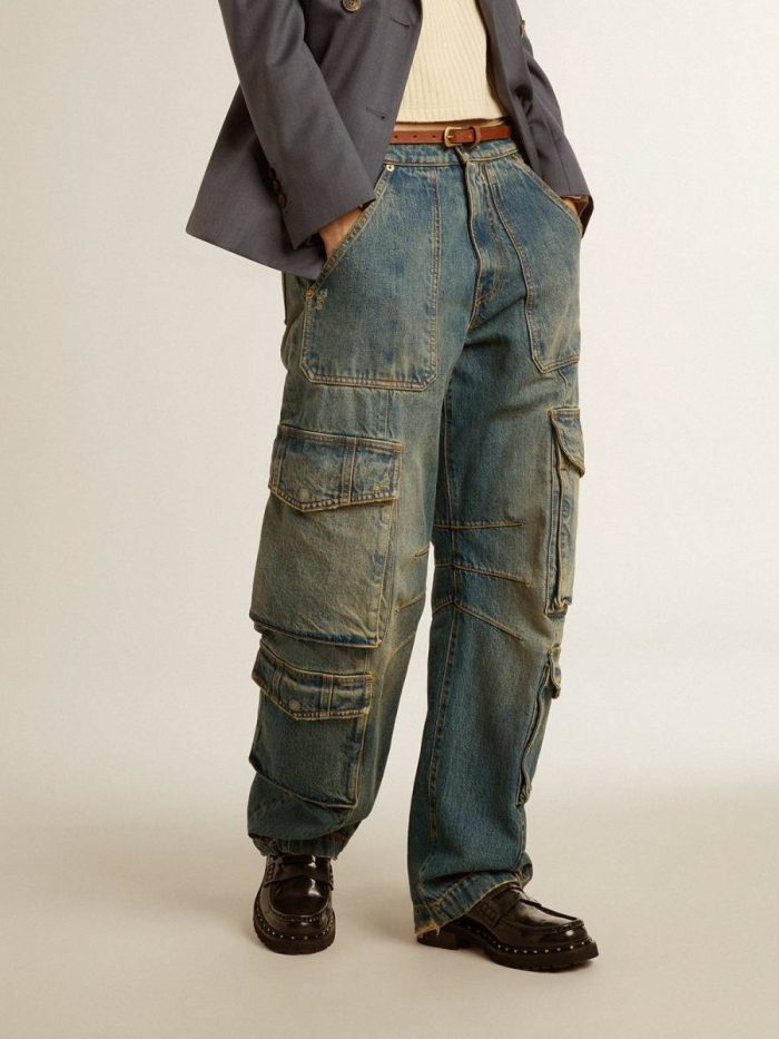 Golden Goose Blue Jeans With A Distressed Finish Women Denim Blue Jeans & Pants