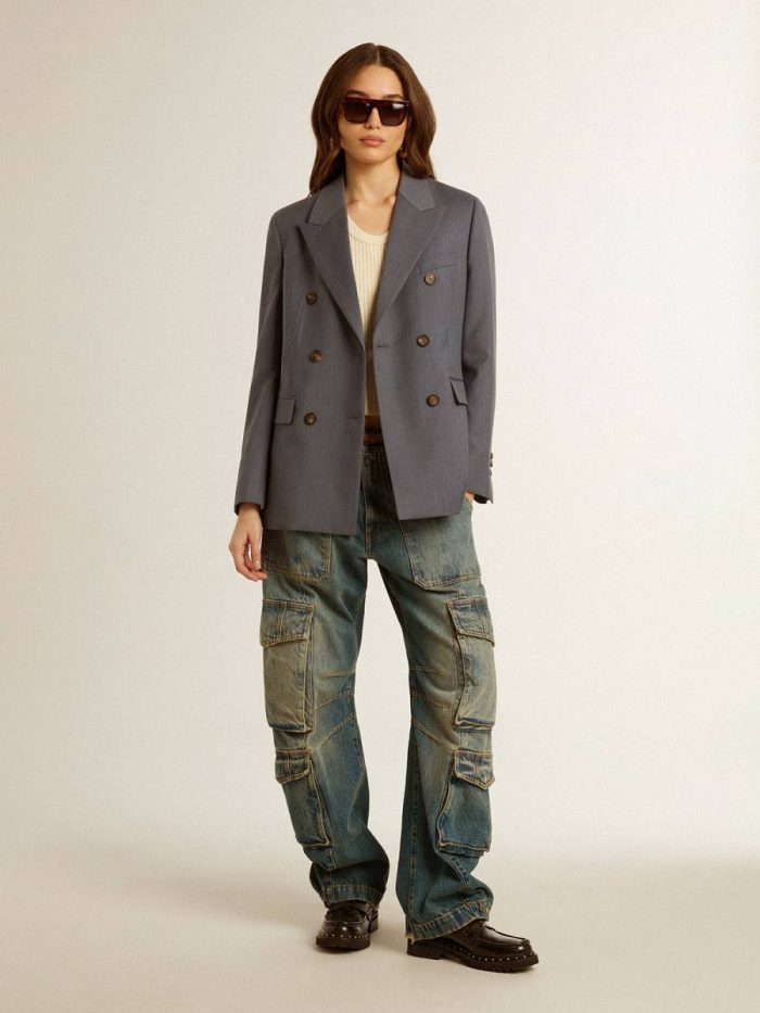 Golden Goose Blue Jeans With A Distressed Finish Women Denim Blue Jeans & Pants