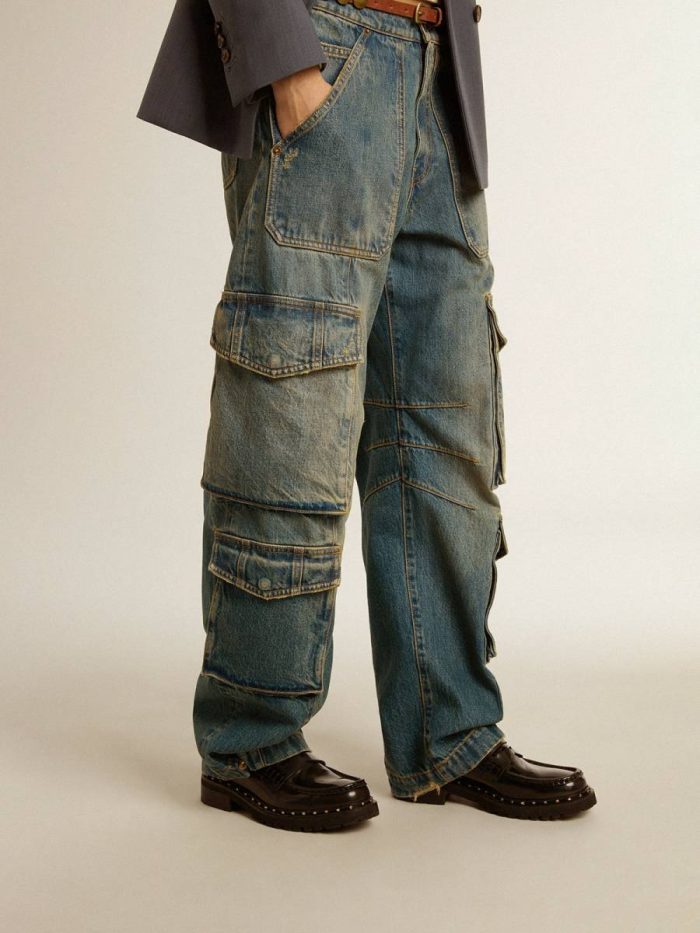 Golden Goose Blue Jeans With A Distressed Finish Women Denim Blue Jeans & Pants