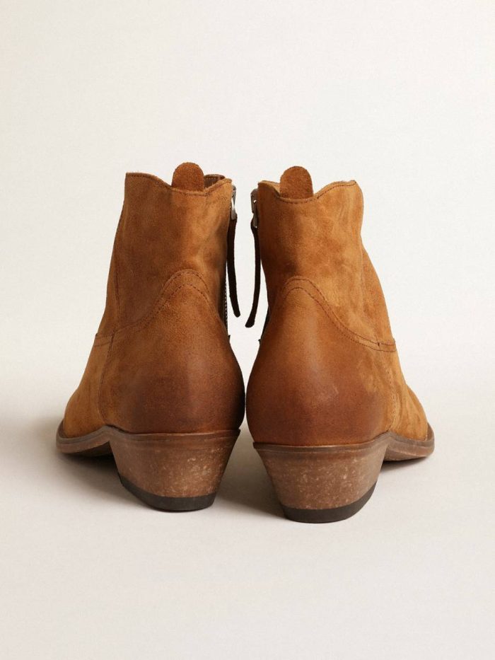 Golden Goose Boots Young Ankle Boots In Cognac-Colored Suede Women