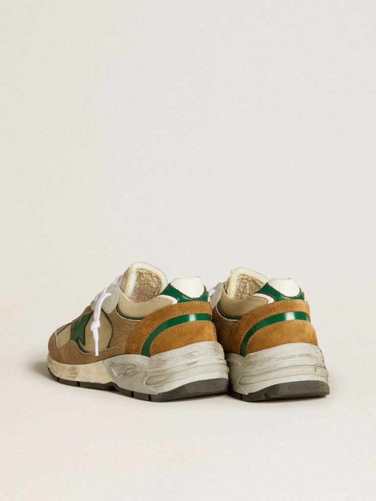 Golden Goose Dad-Star Women’s Dad-Star Lab In Nylon With Green Leather Star And Suede Inserts Women