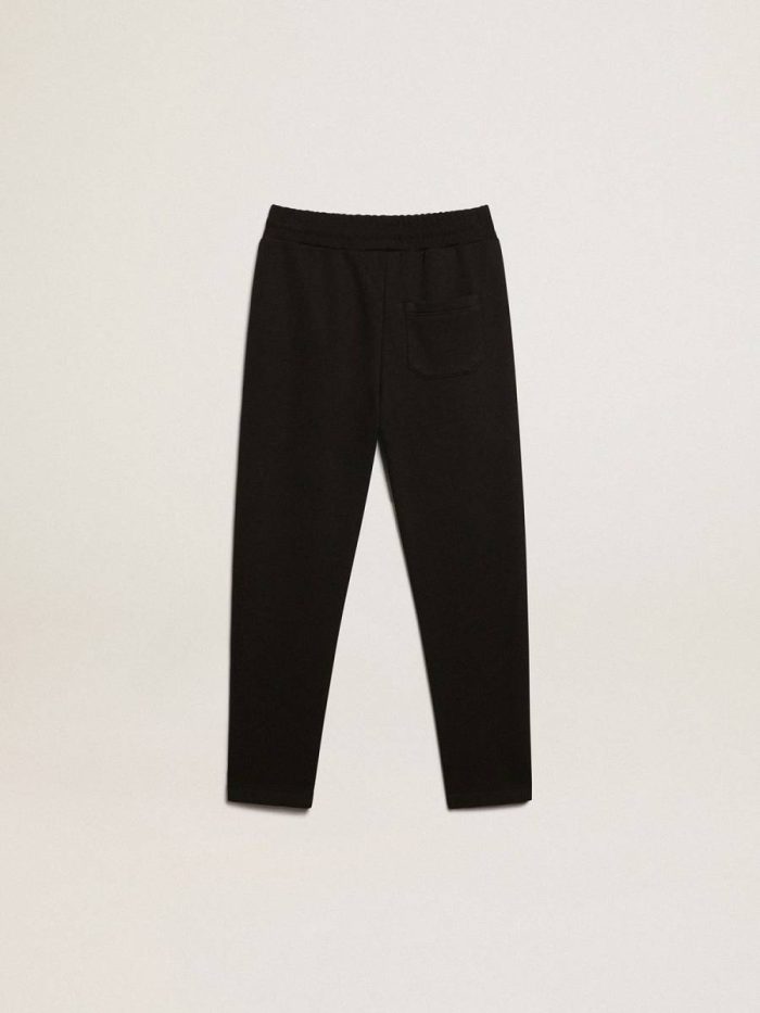 Golden Goose Kids Boys’ Black Joggers With White Stars Bottomwear Selection (4-12 Years) Black