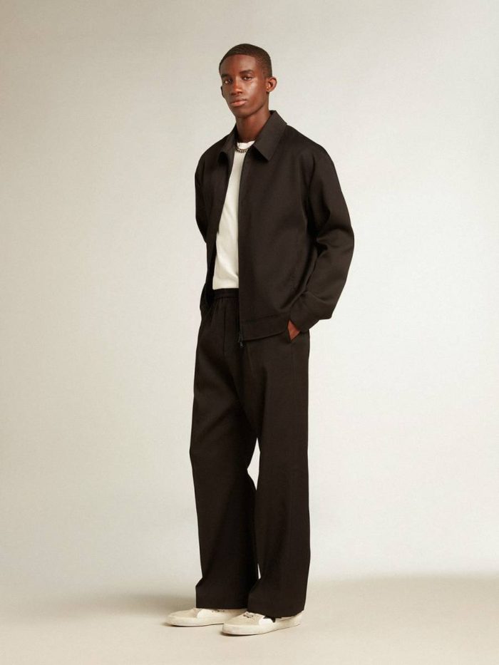 Golden Goose Men Jeans & Pants Black Men’s Joggers In Black Wool