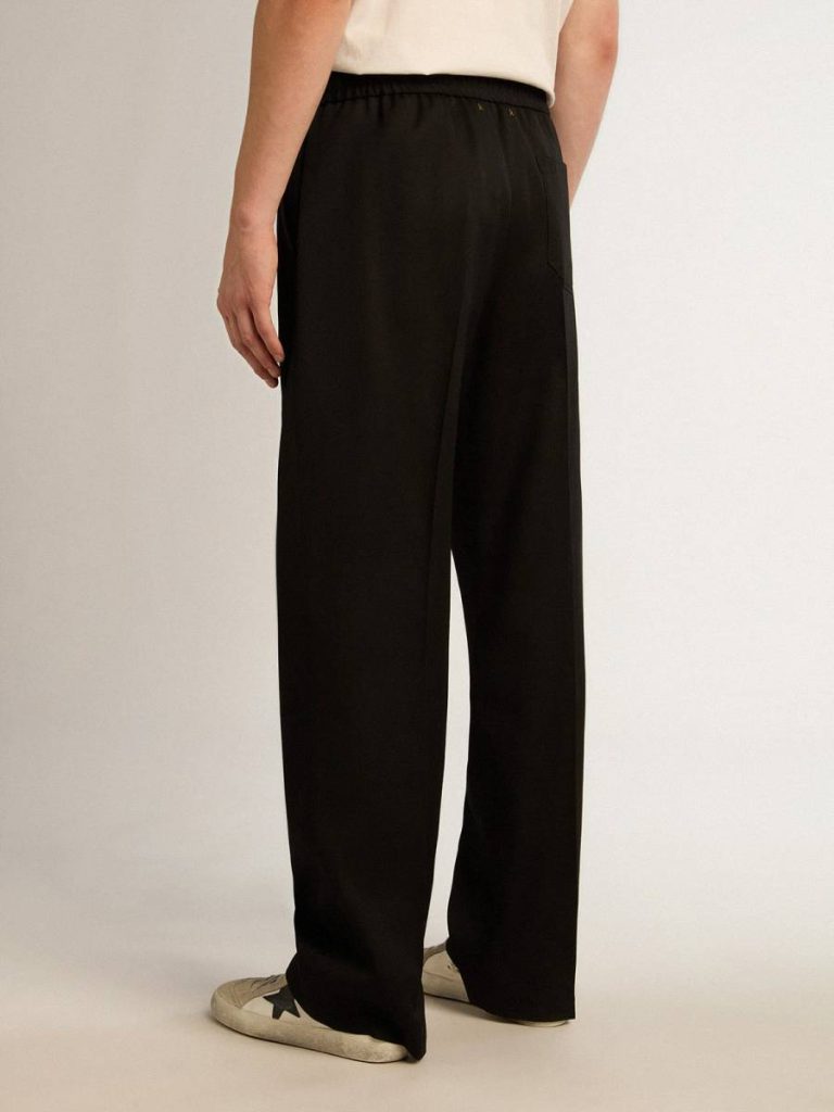 Golden Goose Men Jeans & Pants Black Men’s Joggers In Black Wool