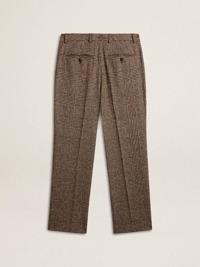 Golden Goose Men's Soft Houndstooth Pants Gray Men Jeans & Pants