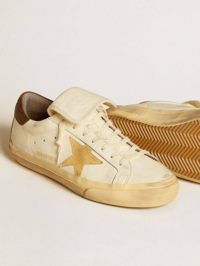 Golden Goose Men's Super-Star Ltd In Nappa With Suede Star And Brown Heel Tab Super-Star Men