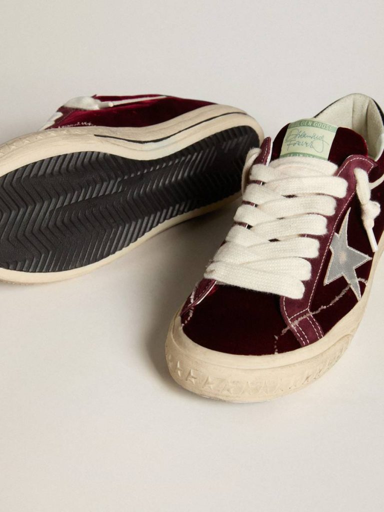 Golden Goose Men’s Super-Star Ltd In Velvet With Metallic Leather Star And Heel Tab Super-Star Men