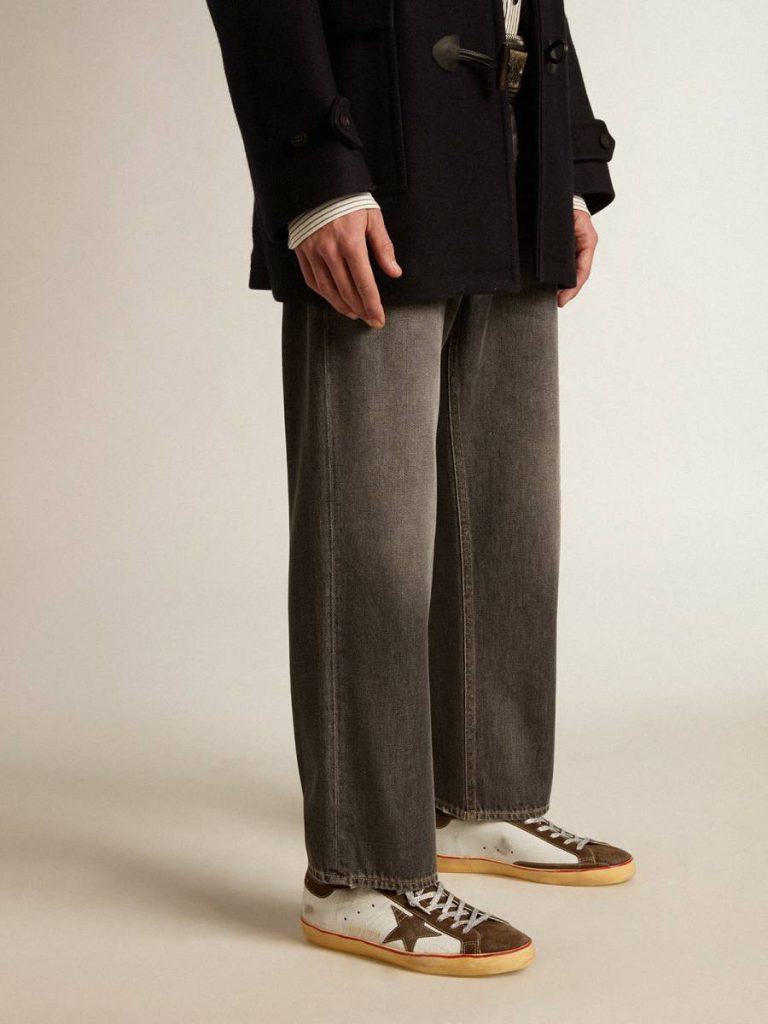 Golden Goose Men's Super-Star Ltd With Brown Suede Star And Heel Tab Men Super-Star