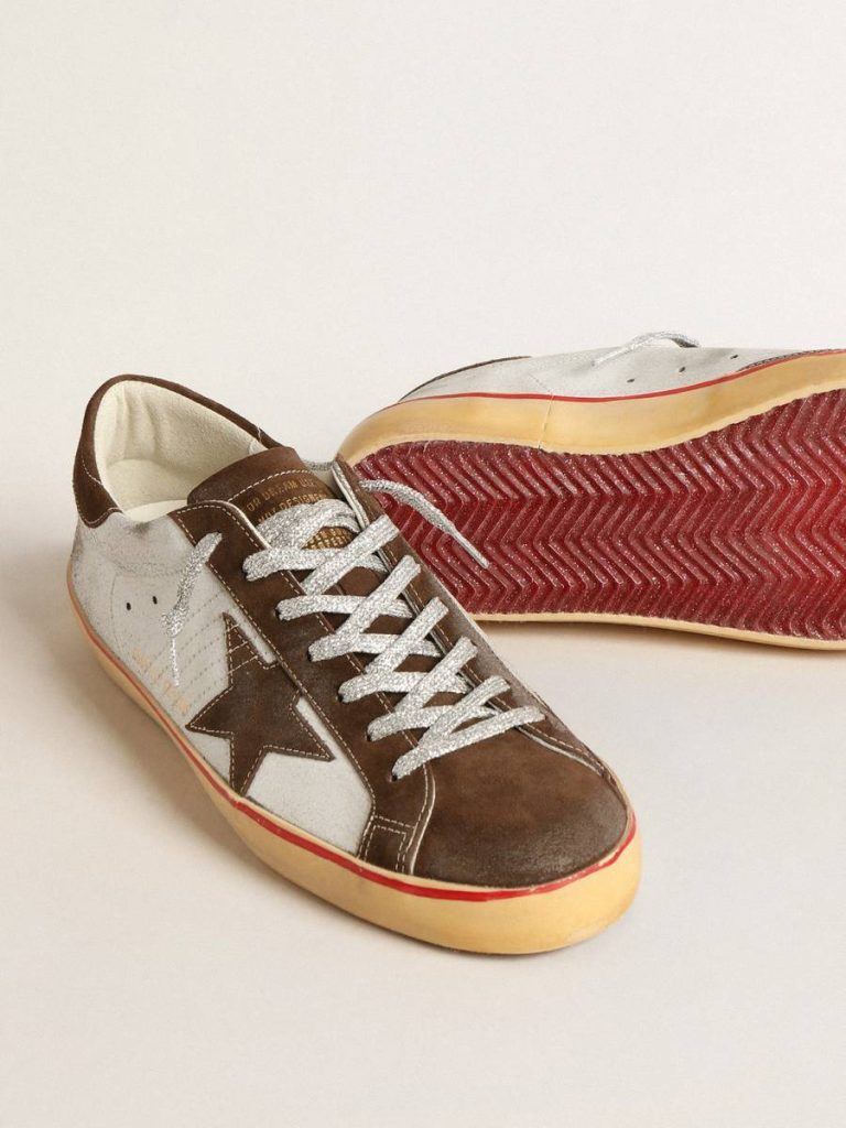 Golden Goose Men's Super-Star Ltd With Brown Suede Star And Heel Tab Men Super-Star