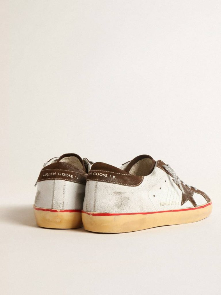 Golden Goose Men's Super-Star Ltd With Brown Suede Star And Heel Tab Men Super-Star