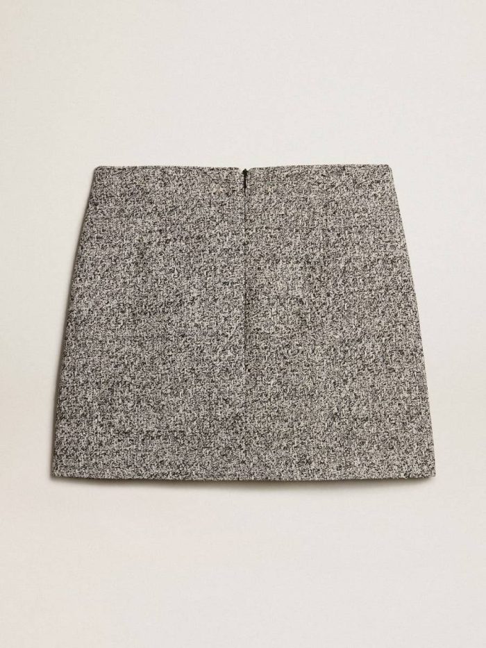 Golden Goose Skirts & Shorts Black And White Women Miniskirt In Black And White Bouclé Cotton