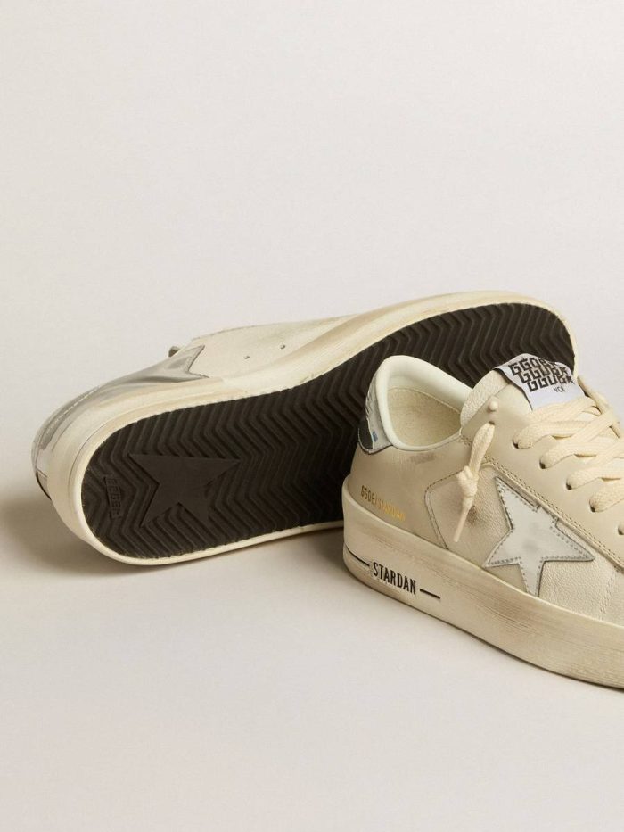 Golden Goose Stardan In Nappa With Silver Mirror-Effect Star And Heel Tab Women Stardan