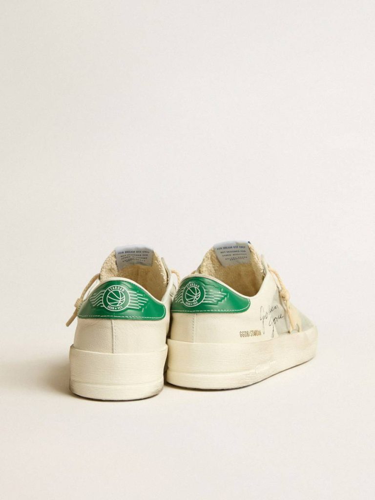 Golden Goose Stardan Men Stardan In White Nappa Leather With Cream-Colored Leather Star