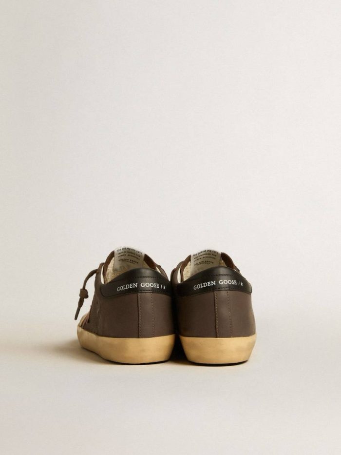 Golden Goose Super-Star Brown Women's Super-Star Penstar Ltd In Brown Leather With Pink Suede Star Women