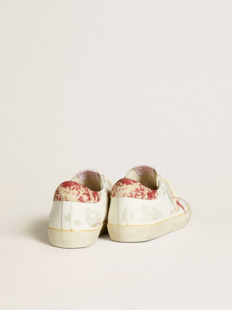 Golden Goose Super-Star White Men's Super-Star Lab With Rust-Effect Star And Heel Tab Men