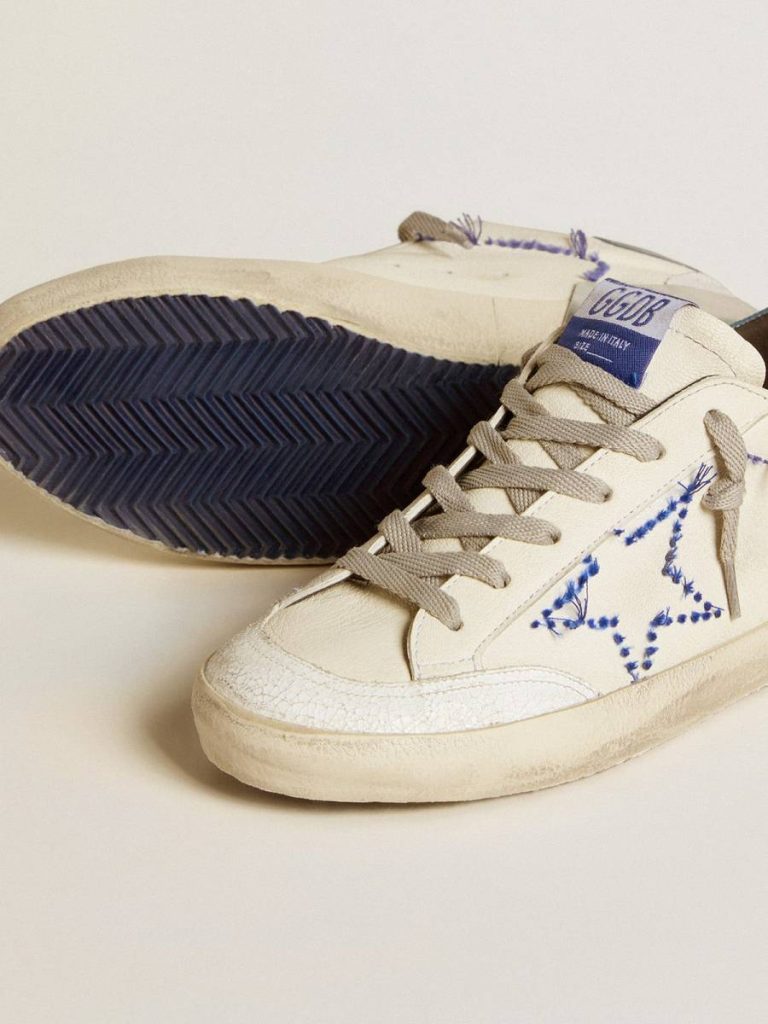 Golden Goose Super-Star Women Women’s Super-Star Ltd In Nappa With Embroidered Star And Leather Heel Tab