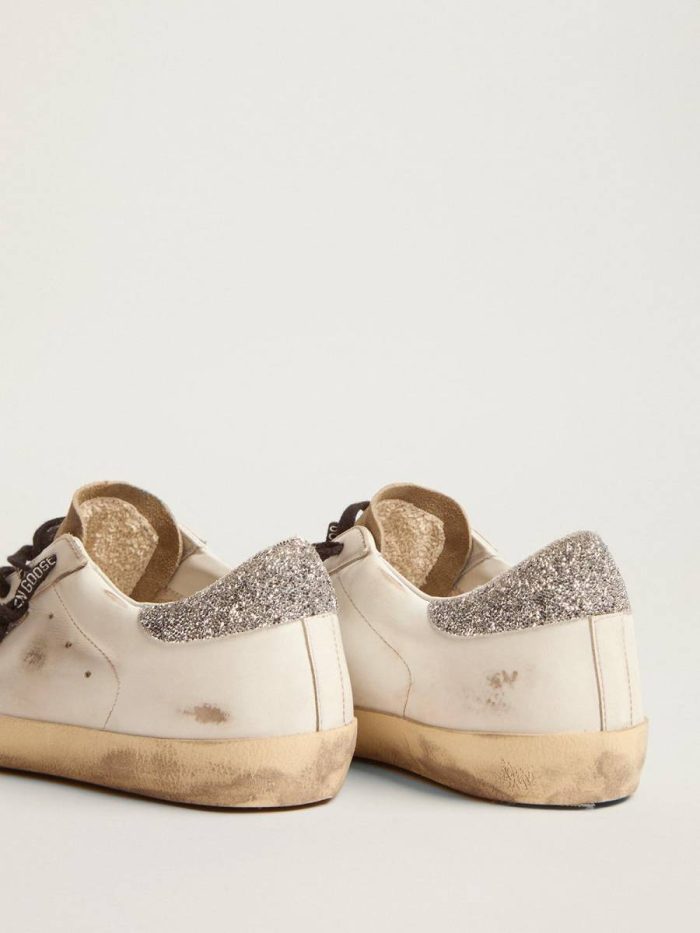 Golden Goose Super-Star Women Women's Super-Star Ltd With Leopard Print And Swarovski Crystal Star White
