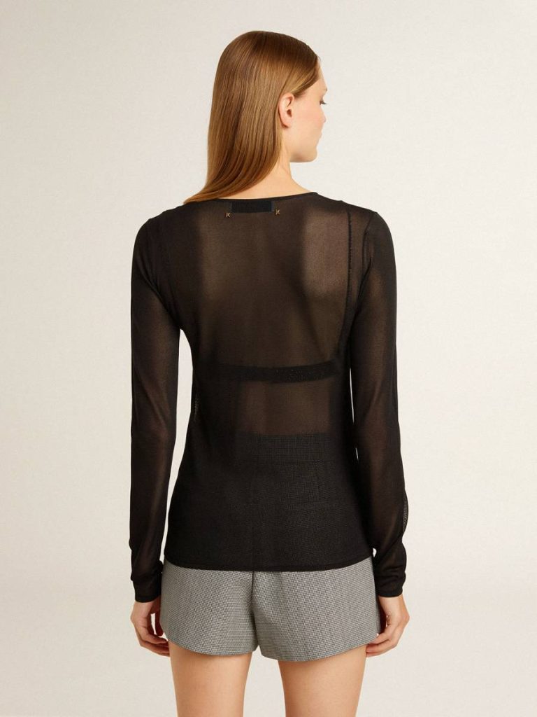 Golden Goose T-Shirts & Tops Women's Black Crew Neck T-Shirt Black Women