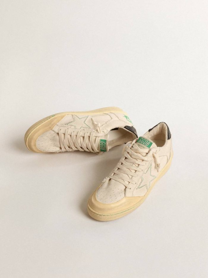 Golden Goose Women Ball Star Ball Star Ltd With Vanilla Canvas Star And Leather Heel Tab